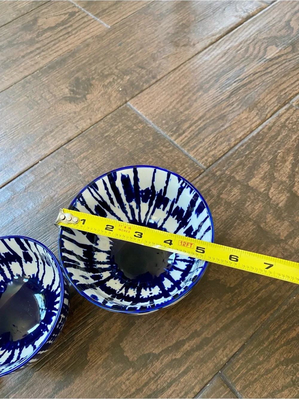 West Elm Indigo Tie Dye Nesting Bowls Set of 3 Cobalt Blue & White Bowl Dish